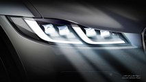Die Scheinwerfer des Jaguar F-Pace