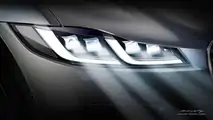 Die Scheinwerfer des Jaguar F-Pace