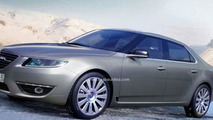 2010 Saab 9-5 sedan computer rendering