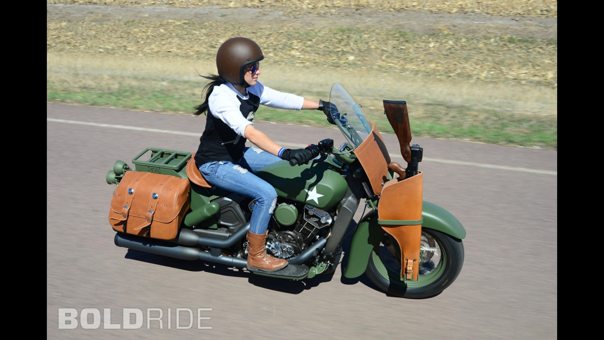 indian motorcycle custom military scout