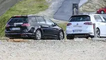 VW Golf R facelift spy photo
