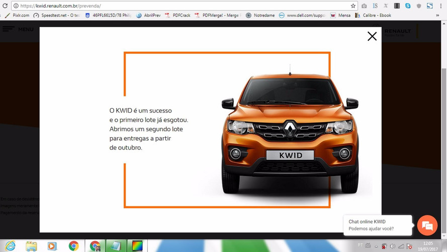 Reservas para o Renault Kwid