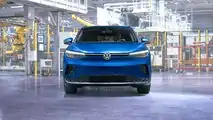 2023 Volkswagen ID.4 exterior front view inside Chattanooga factory