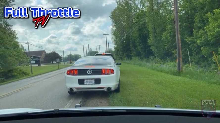 Watch Tesla Model Y police car in 30-minute high-speed Mustang pursuit