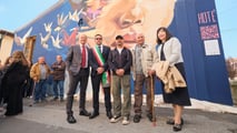 Il murales di Mazda ad Aiella