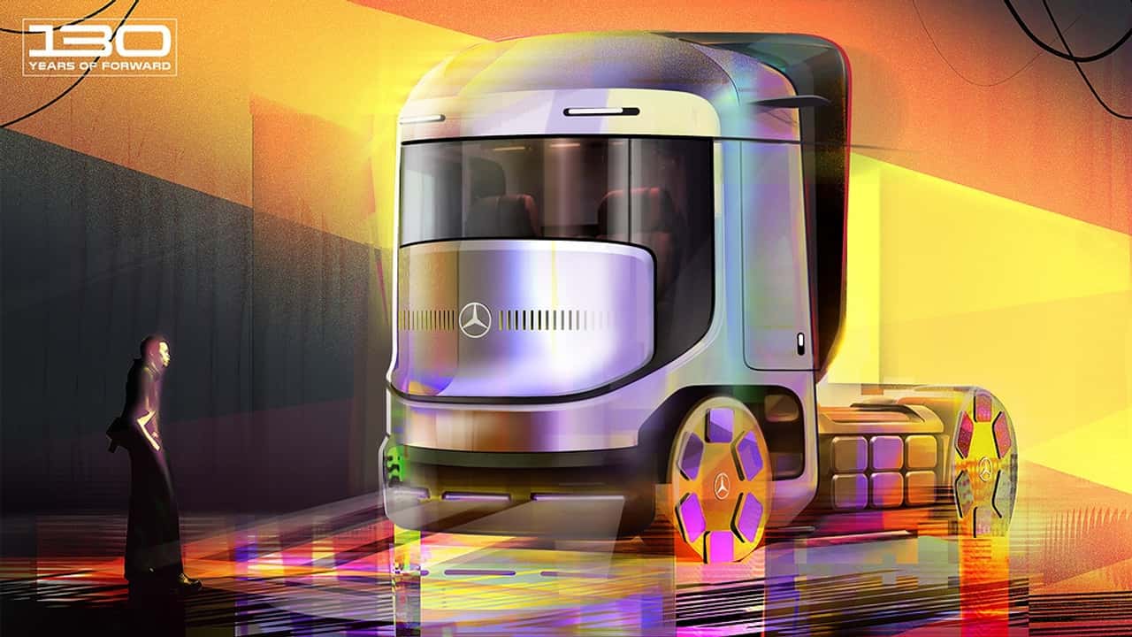 Daimler Truck e il trasporto del 2070: camion-robot e bus volanti