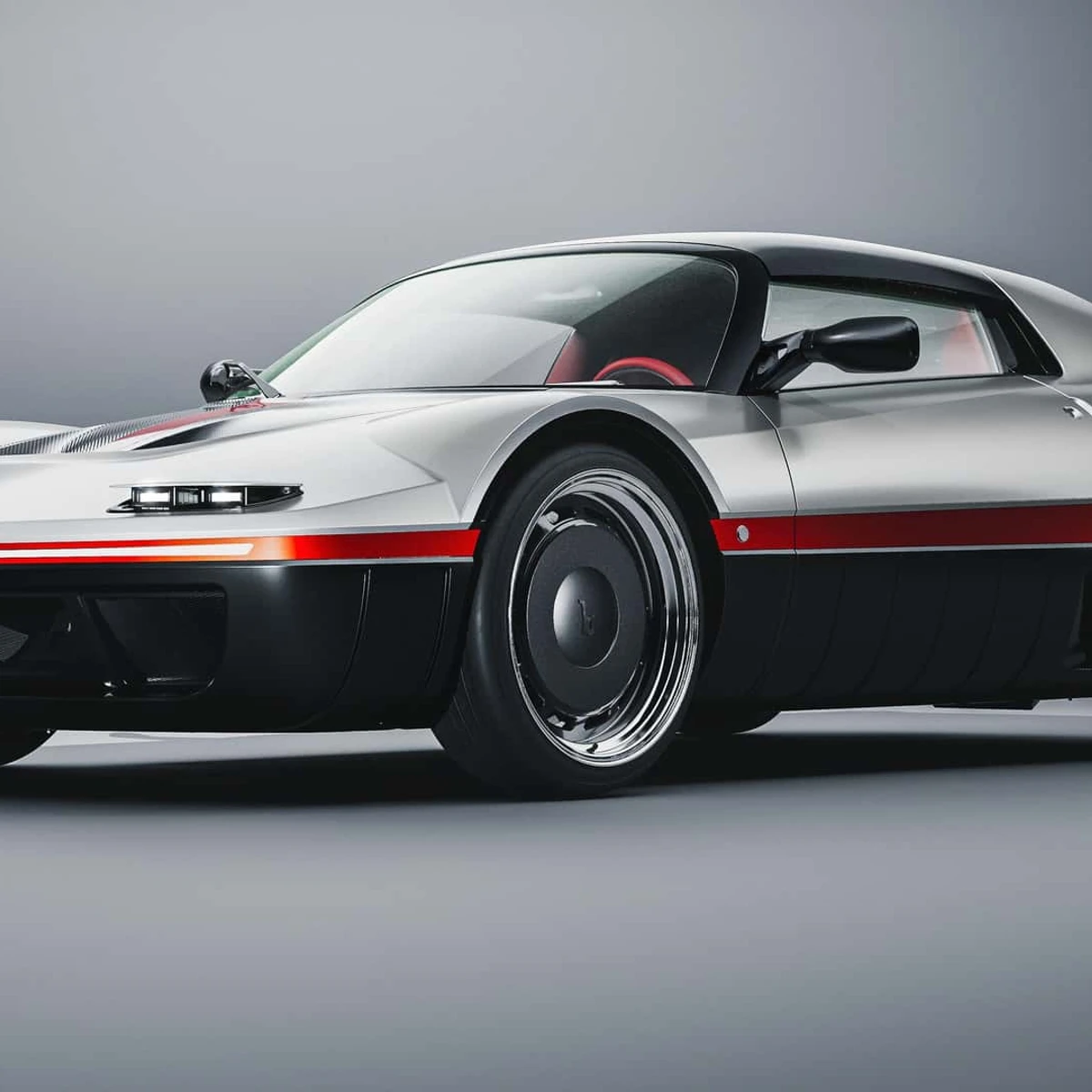 Bertone Design Machine CAR MEN 1 洋書 Bertone's New V6 Retro Sports Car Has Pop-Up Headlights
