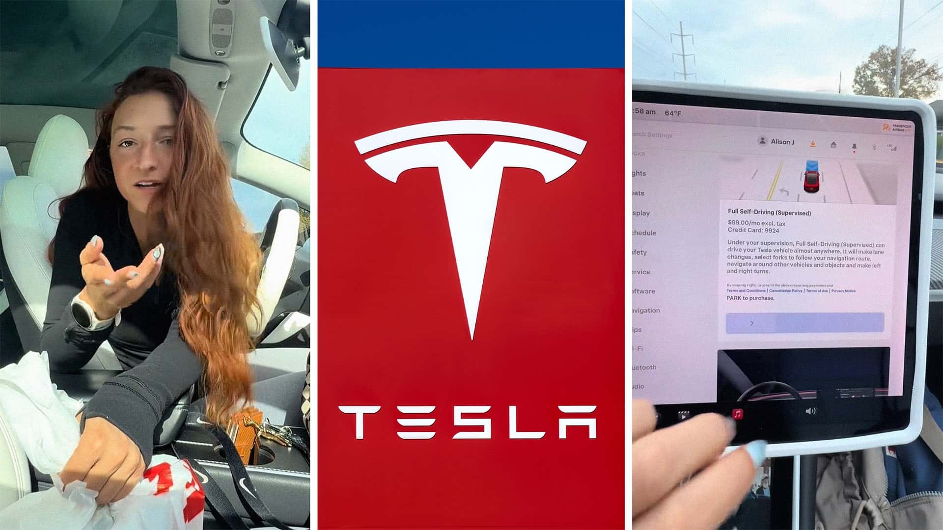 I Can't Play Music Unless I Upgrade': Woman Gets In Her Tesla. Then She Gets An Unexpected Notification On Her Screen