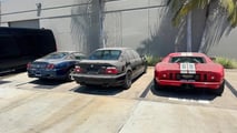 Ferrari 550, BMW M5 e Ford GT in un garage