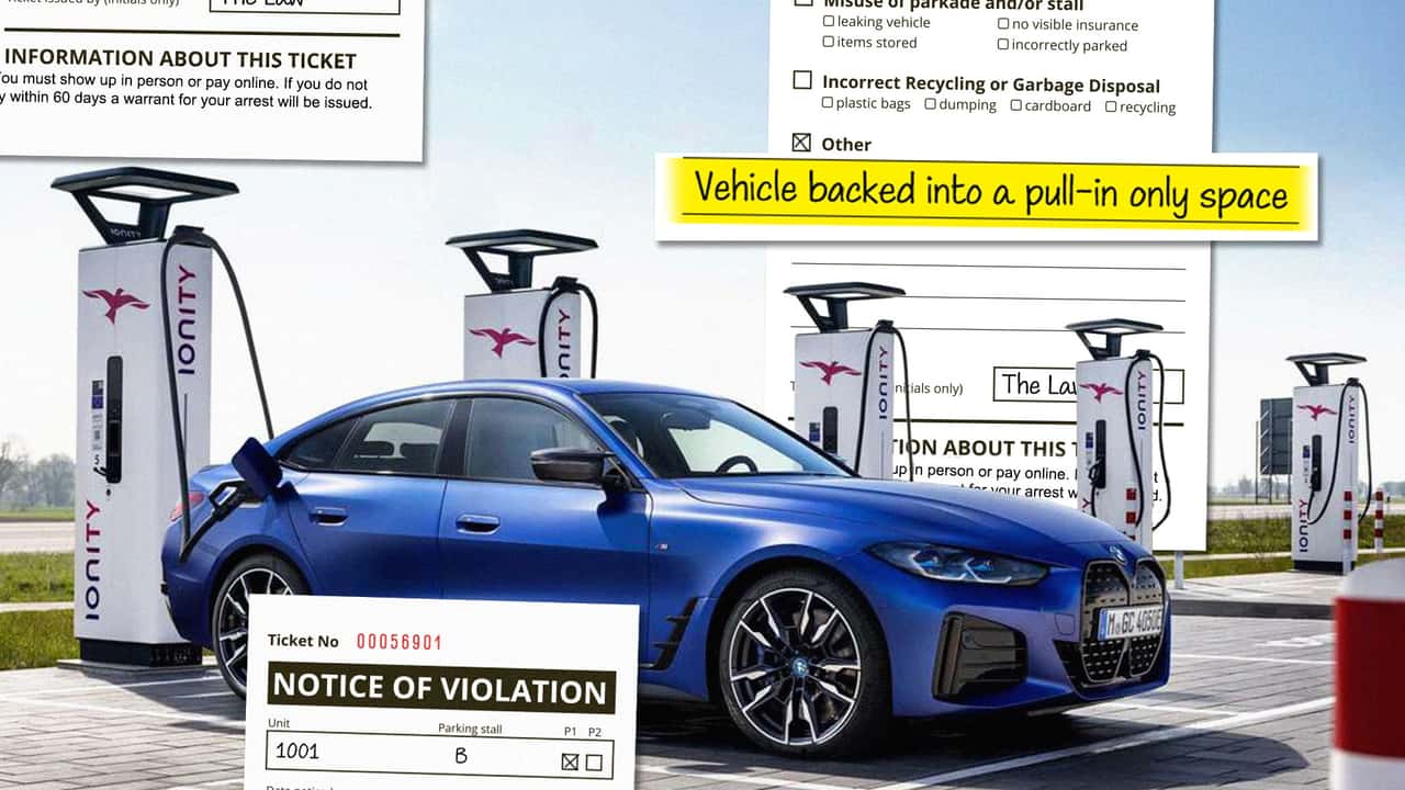 I Got a Parking Ticket for Using a Charging Station in an Electric Car