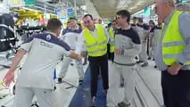 Antonio Filosa visite l'usine de Mirafiori