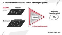 Porsche zur Batteriegröße: 100 kWh sind ideal