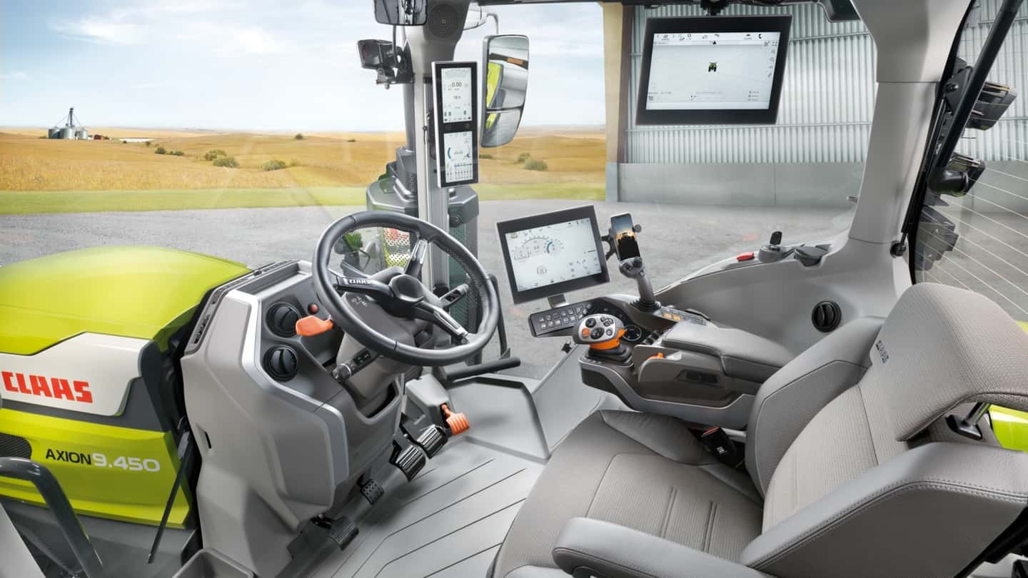 Claas Axion 8 CMATIC: potenza 264–313 CV, cabina e assistenza
