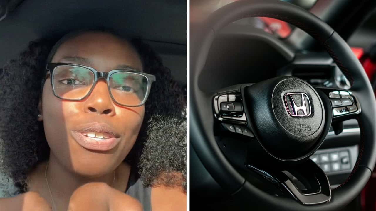 Woman Drives Honda Accord Hybrid