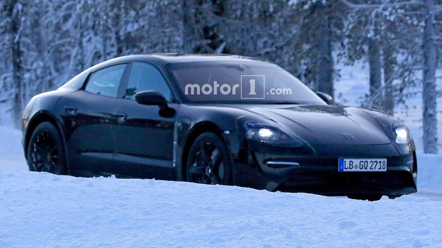Porsche Mission E Winter Spy Shots