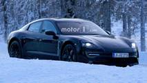 Porsche Mission E Winter Spy Shots