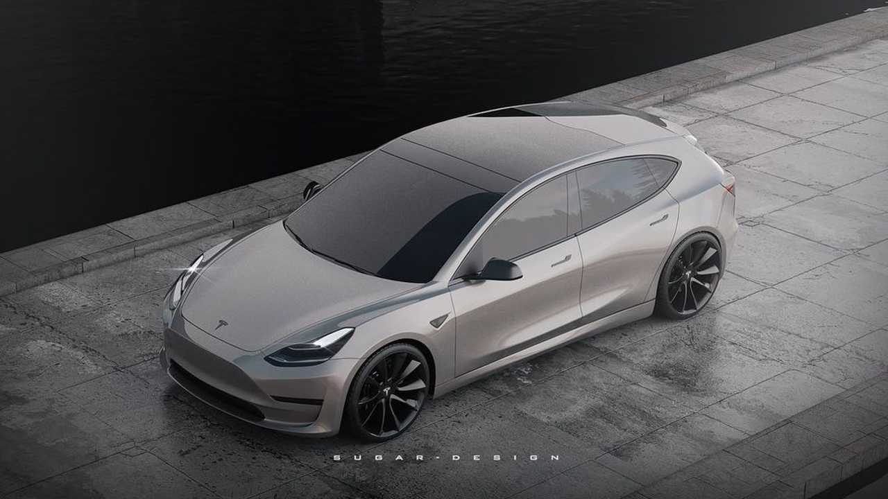 Illustration Tesla Model 3 break