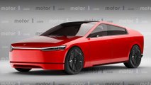 Tesla Model S Rendering