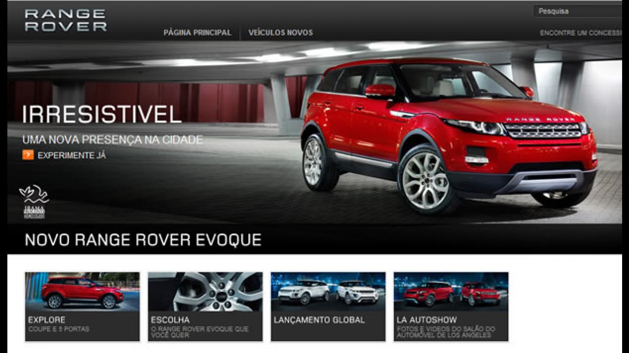 Land Rover coloca o Evoque no site brasileiro