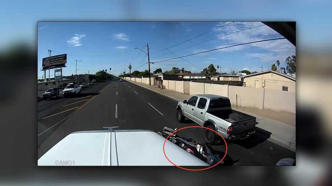 Driver runs motorcyclist over