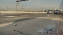 Tesla Model 3 Right Rear Window Falls In The Middle Of The Freeway After Shattering