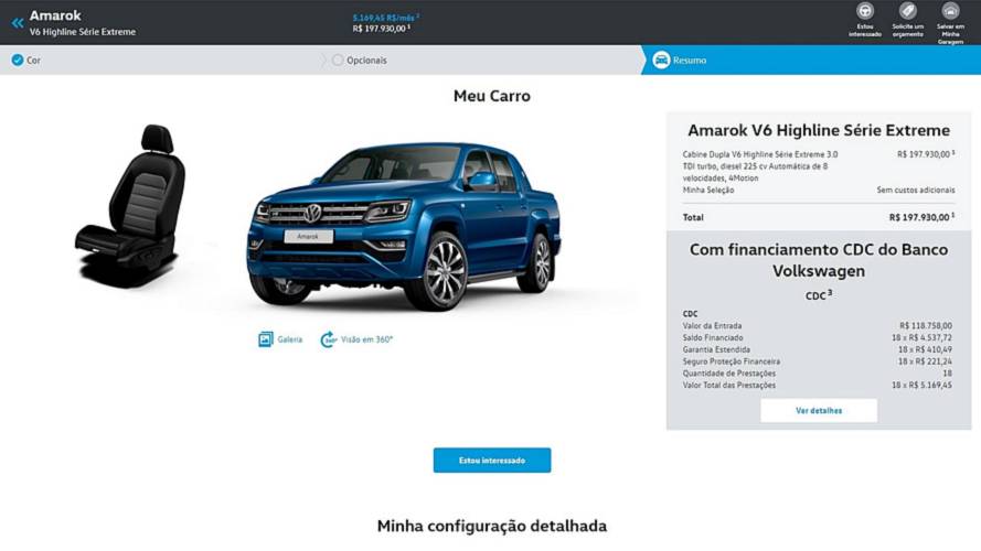 VW Amarok V6 Extreme - configurador