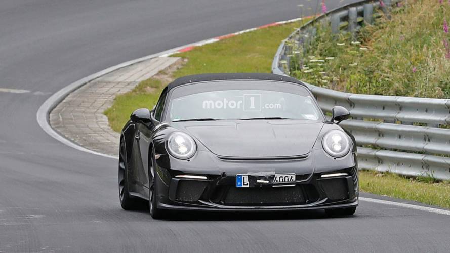 Porsche 911 Speedster Uncovered Spy Photos