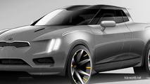 Kia small pick-up truck concept render (not confirmed)