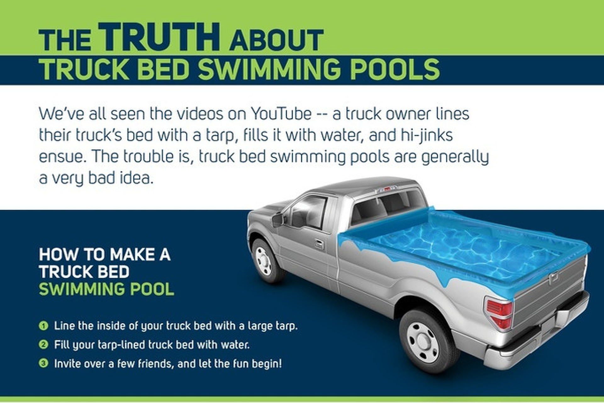 Why You Really Shouldn't Turn Your Truck Bed into a Swimming Pool