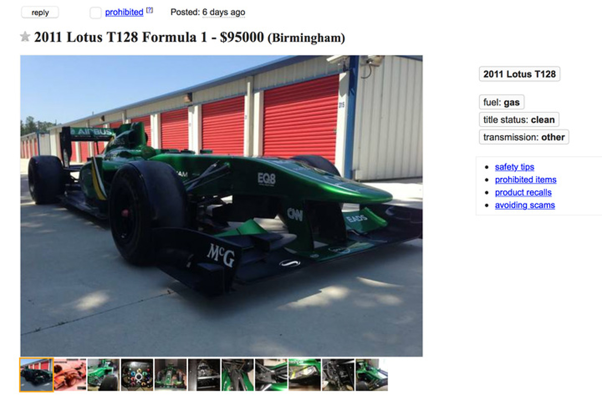 You Can Buy A Team Lotus Formula One Car On Craigslist Right Now