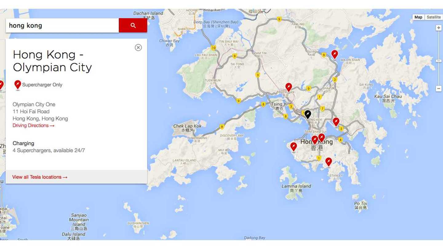 8th Tesla Supercharger In Hong Kong Now Open