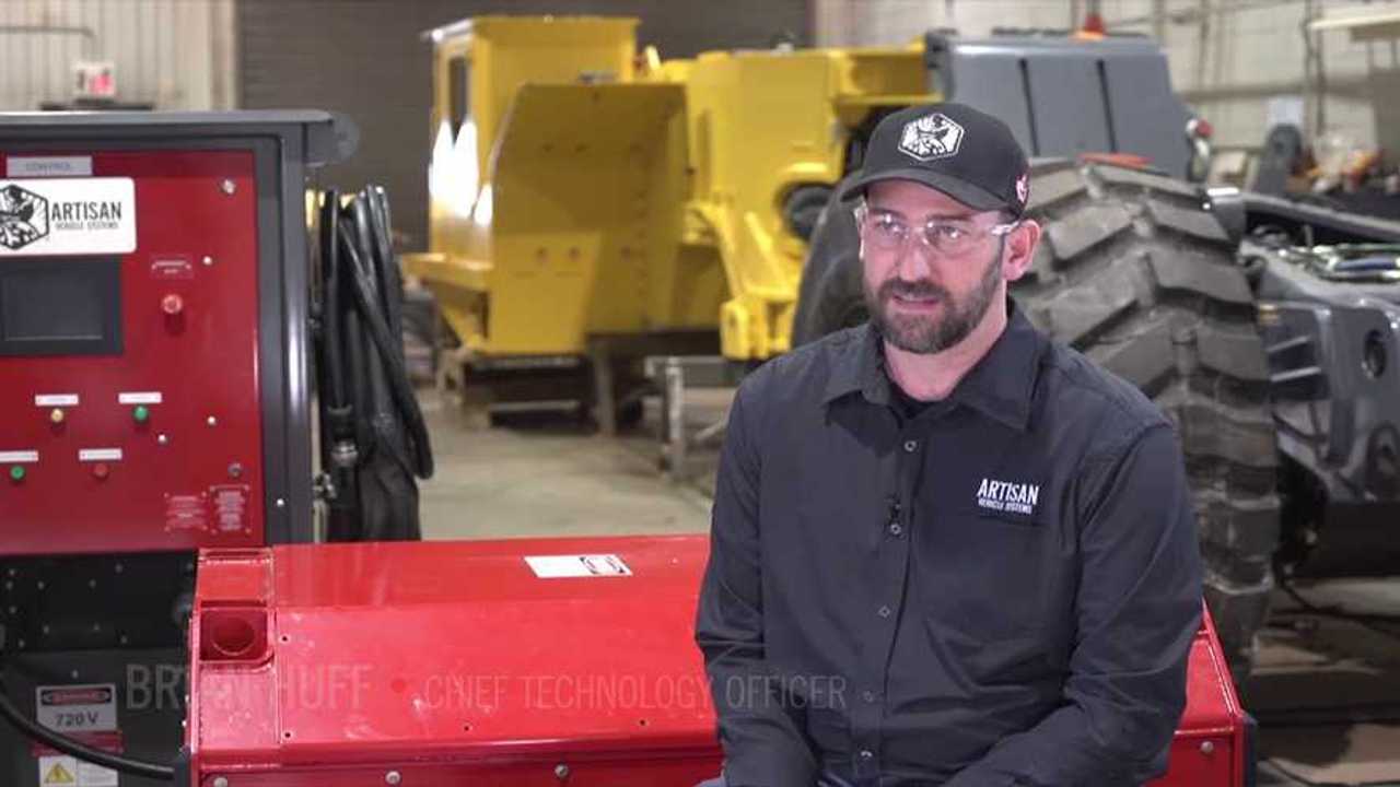 See 40-Ton Electric Mining Truck In Motion