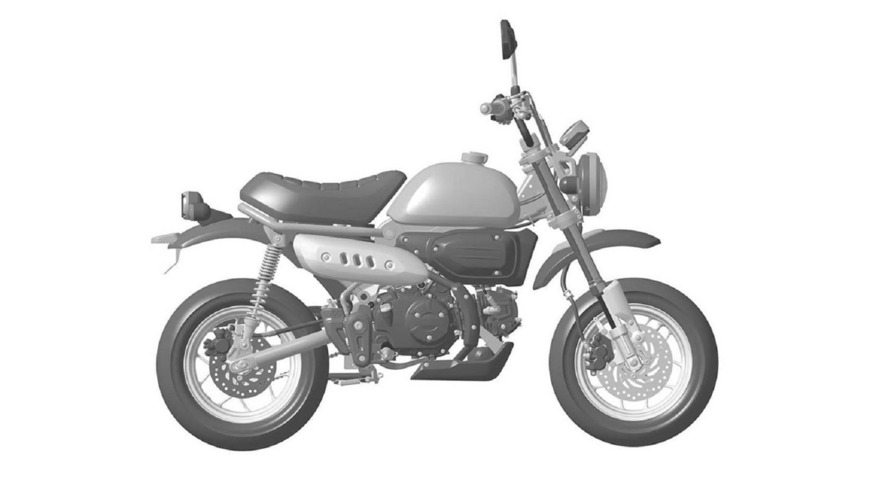 Honda 125 Monkey leaked patent drawing