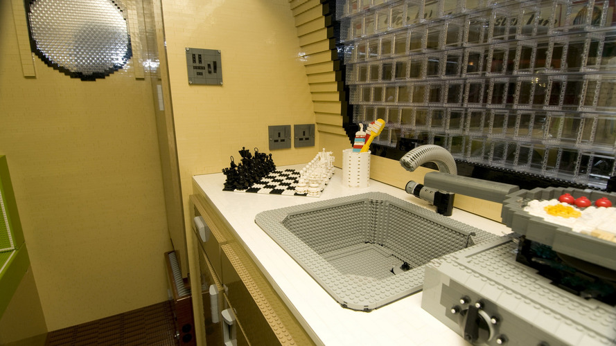 Life-size Lego caravan