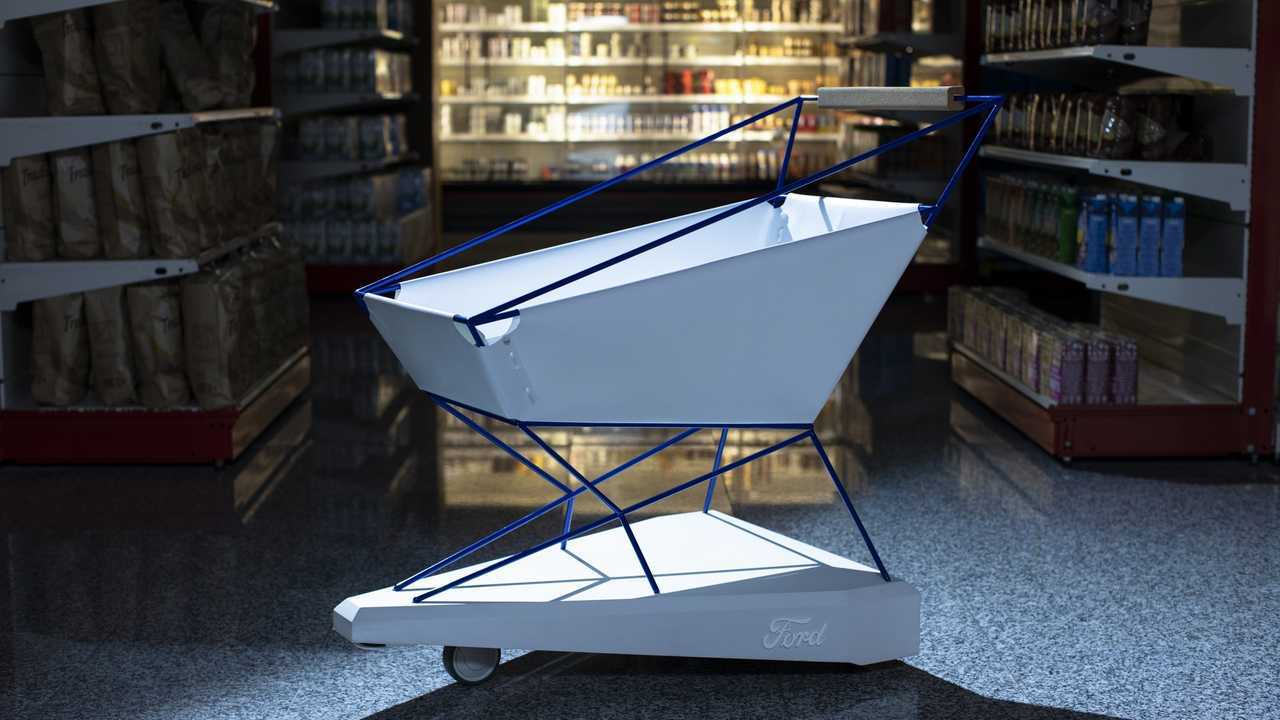 Ford self-braking shopping cart