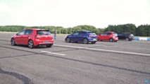 Volkswagen GTI showdown drag race