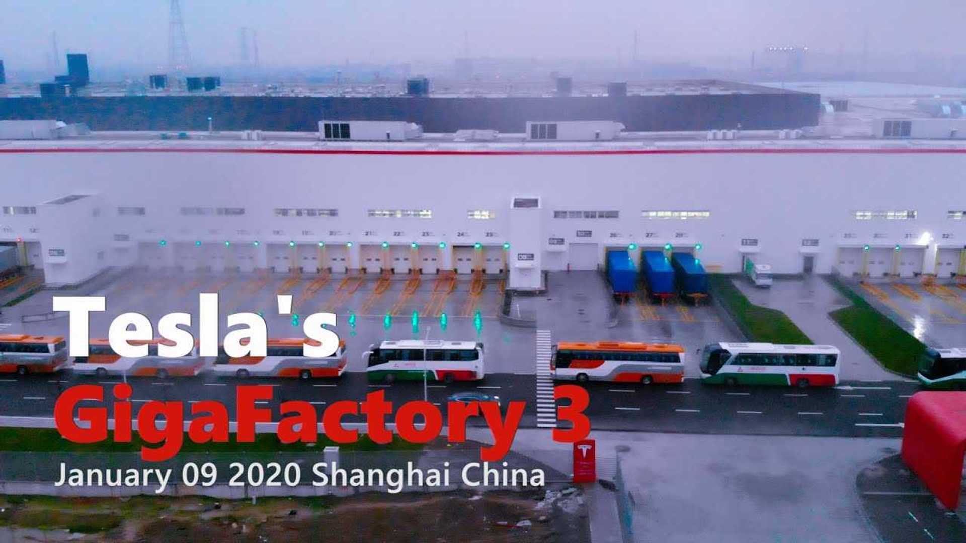 Tesla Gigafactory 3 Construction Progress January 9, 2020: Video