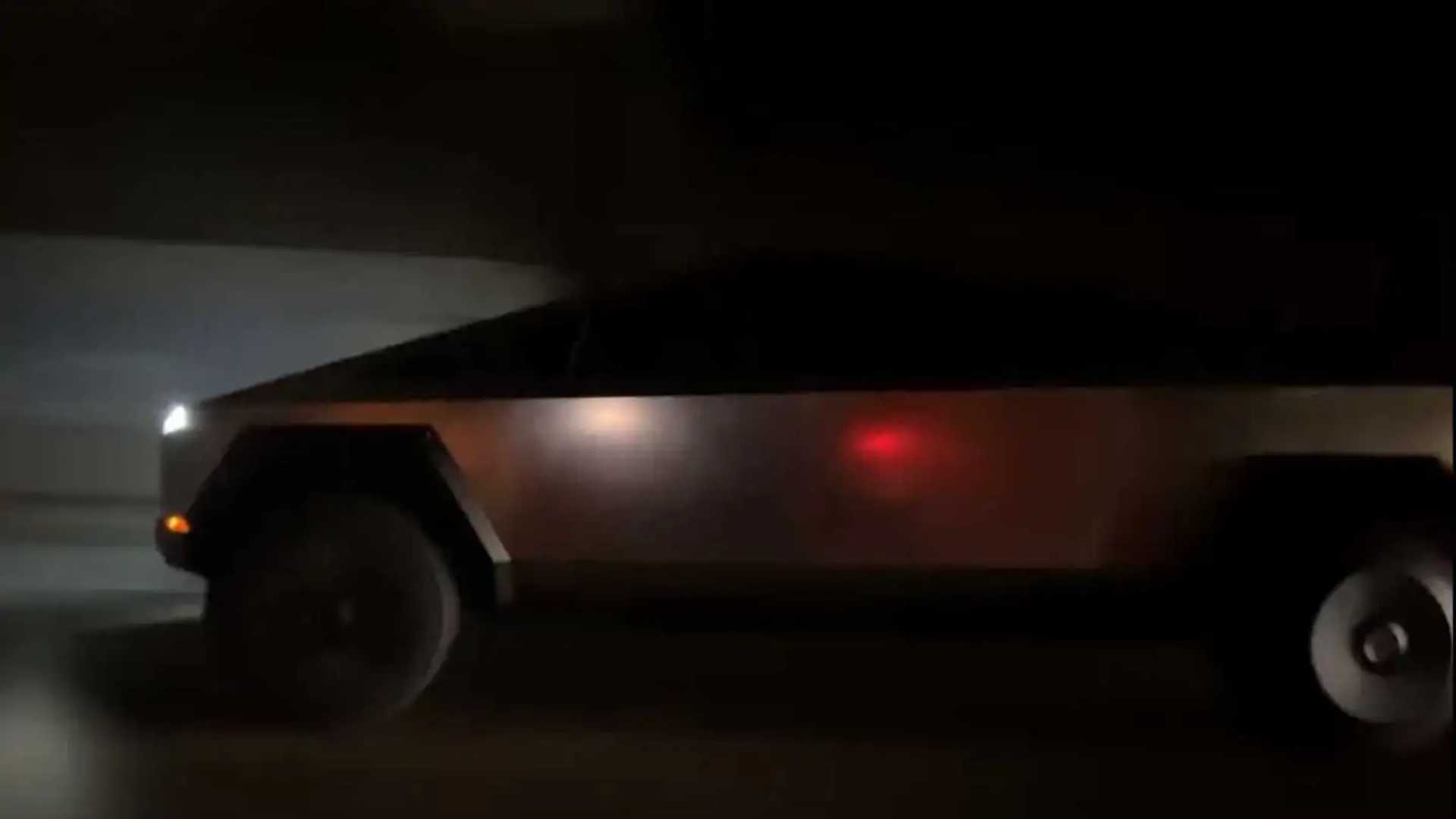 Tesla Cybertruck On Highway