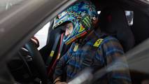 Valentino Rossi a Fiorano sulla Ferrari 488 Pista