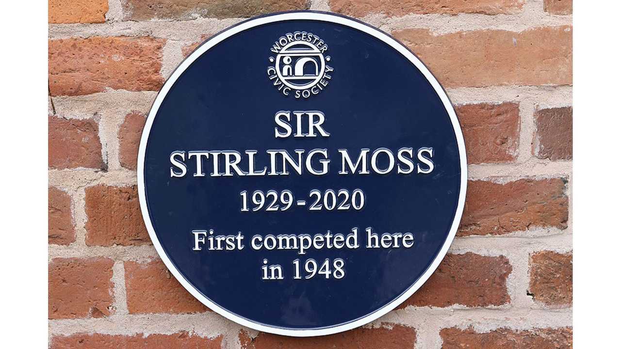 Plaque in memory of Stirling Moss