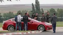 Photos Espion Tesla Model S Nurburgring