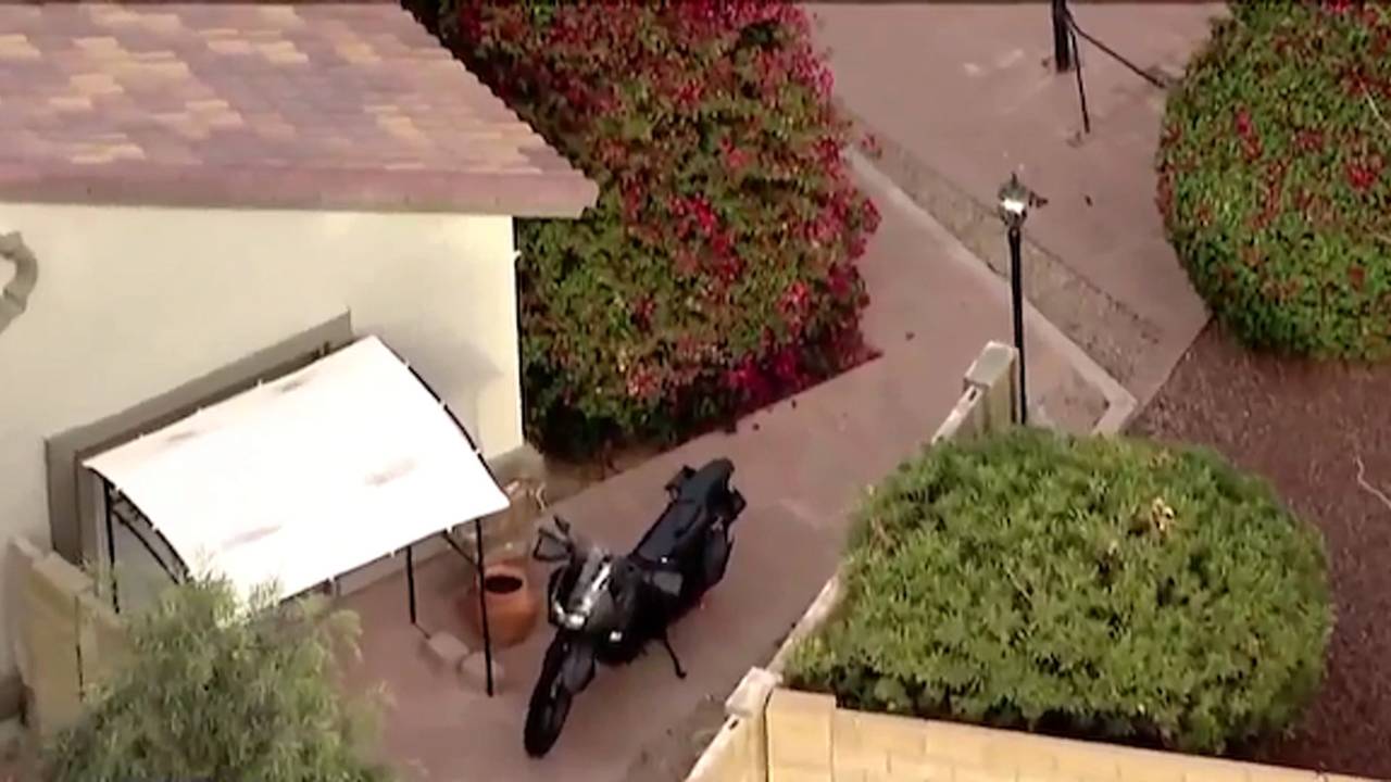 Hendrickson's ditched bike (I like that he put the kickstand down and didn't just drop it)
