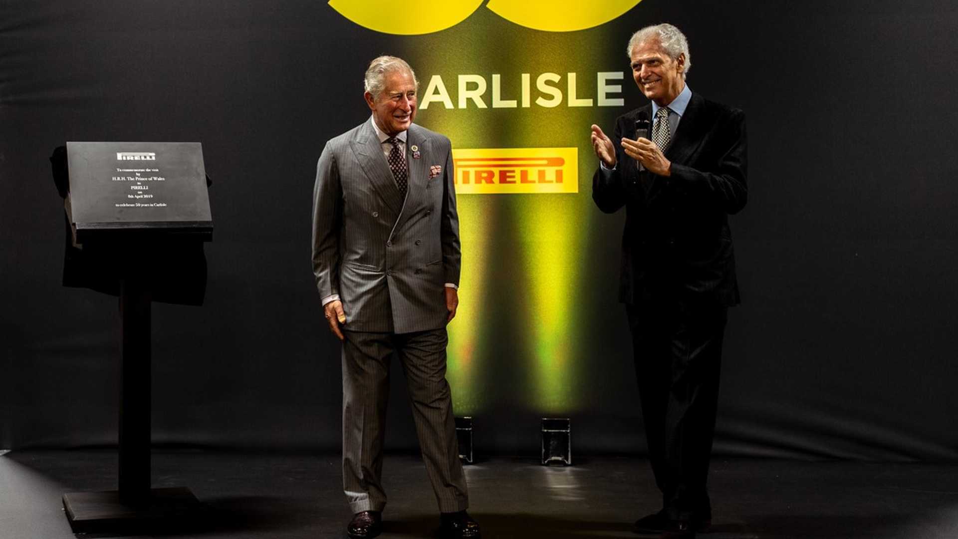 Prince Charles visits Pirelli's Carlisle factory
