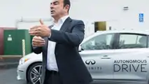 Carlos Ghosn drives Infiniti Q50 autonomous prototype