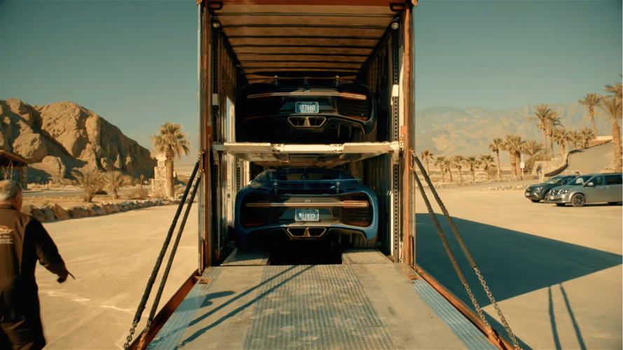 Tests de la Bugatti Chiron dans le désert du Nevada