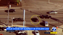 Stolen Chevy Volt trying to escape the police