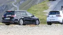 VW Golf R facelift spy photo