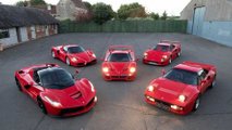 Las cinco Ferrari de edición limitada que entrarán a la compulsa. 