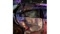 Police Car Destroyed Due To Human Waste Leaked From Truck On Highway