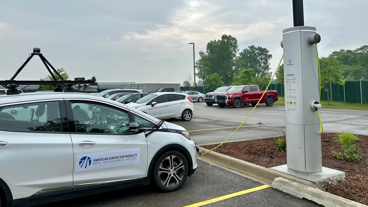 Voltpost's lamppost Level 2 EV charger